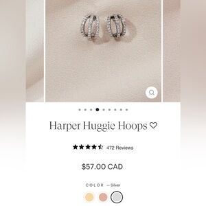 Olive and piper harper huggie hoops, never worn
